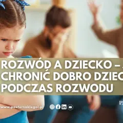 Smutna dziewczynka na pierwszym planie, w tle kłócący się rodzice. Temat: rozwód a dziecko – jak chronić dobro dziecka.