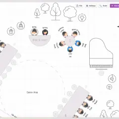 Plan wesela: rozmieszczenie gości przy stołach, para młoda, pianino i parkiet. Jak zorganizować wesele, by wszyscy mieli swoje miejsce.