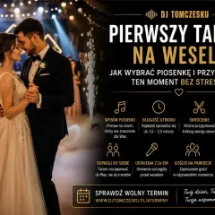 Para młoda tańczy pierwszy taniec. DJ Tomczesku pomaga wybrać wzruszające piosenki na ślub, by ten moment był idealny.