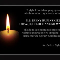 Płonąca świeca symbolizuje pamięć. Kondolencje dla rodziców po stracie dziecka, wyrazy współczucia dla pogrążonej w żalu rodziny.