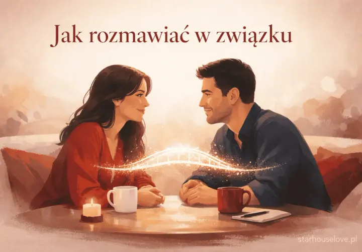 Para rozmawia, budując most porozumienia. Klucz do udanego związku tkwi w szczerej komunikacji.