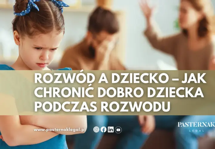 Smutna dziewczynka na pierwszym planie, w tle kłócący się rodzice. Temat: rozwód a dziecko – jak chronić dobro dziecka.