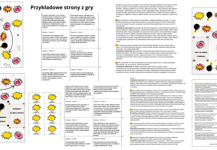 Gra planszowa o obgadywaniu. Uczestnicy odpowiadają na pytania dotyczące plotek i ich wpływu na relacje.