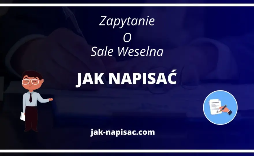 Jak napisać maila o salę weselną? Gotowy wzór