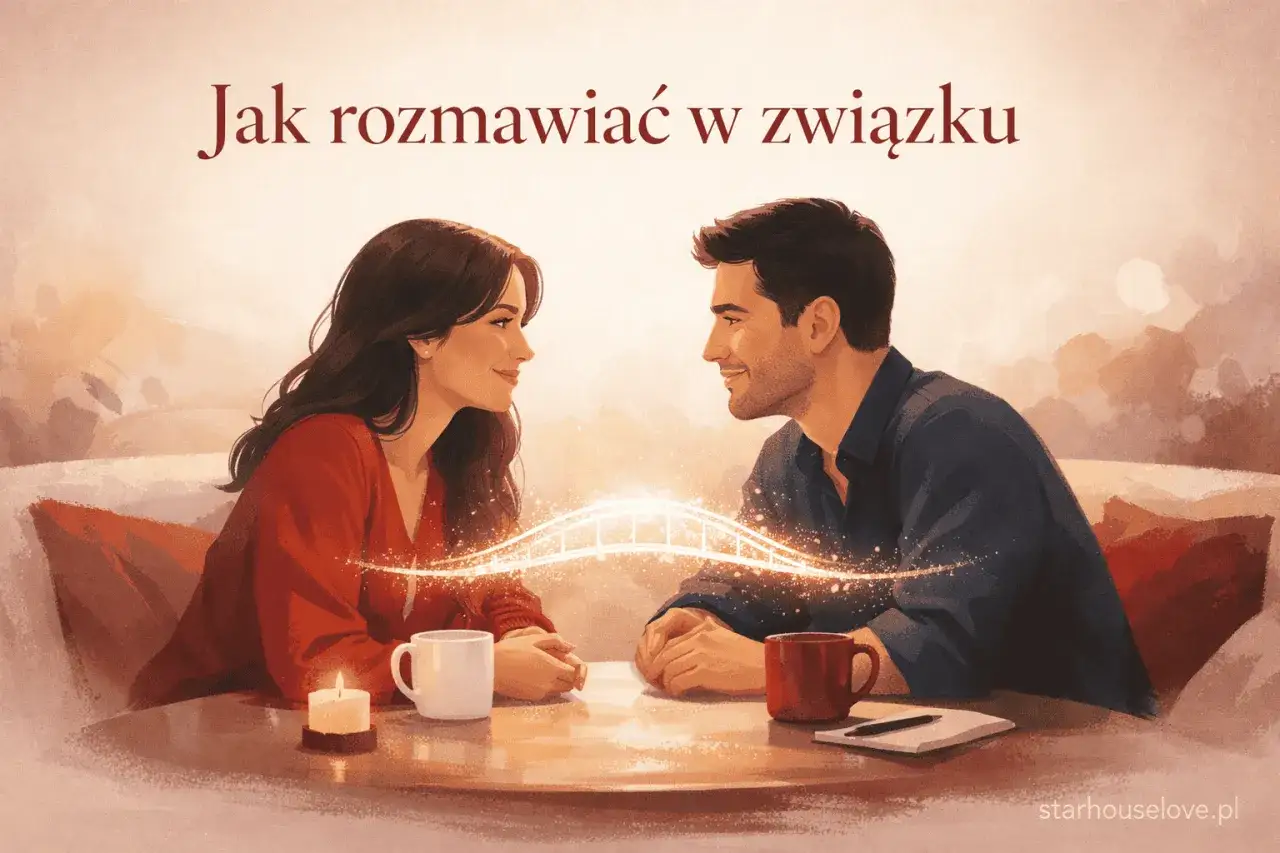 Para prowadzi poważną rozmowę o związku, patrząc sobie w oczy. Między nimi iskrzy magia porozumienia.